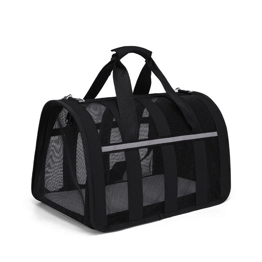Porte-animaux ventilé pour chats et chiens – Léger et durable avec fermeture éclair sécurisée – Idéal pour les voyages, la randonnée et l'extérieur