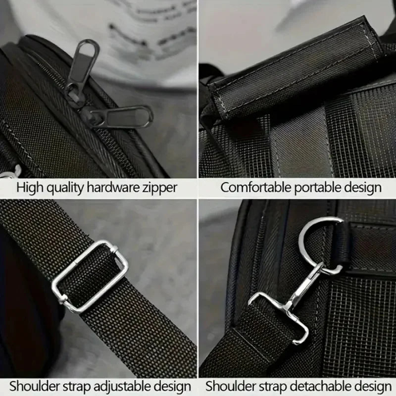 Porte-animaux ventilé pour chats et chiens – Léger et durable avec fermeture éclair sécurisée – Idéal pour les voyages, la randonnée et l'extérieur